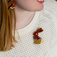 Load image into Gallery viewer, Cocoa the Bunny Brooch - Erstwilder Easter Treats