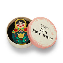 Load image into Gallery viewer, Matryoshka Memories Toy Brooch - Erstwilder Fan Favourites 2025