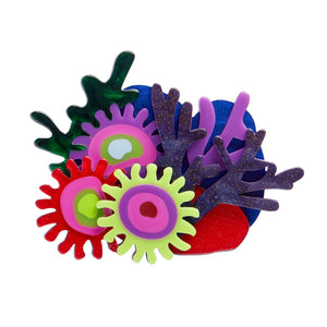 Deep Reef Corals Brooch - Erstwilder Great Barrier Reef