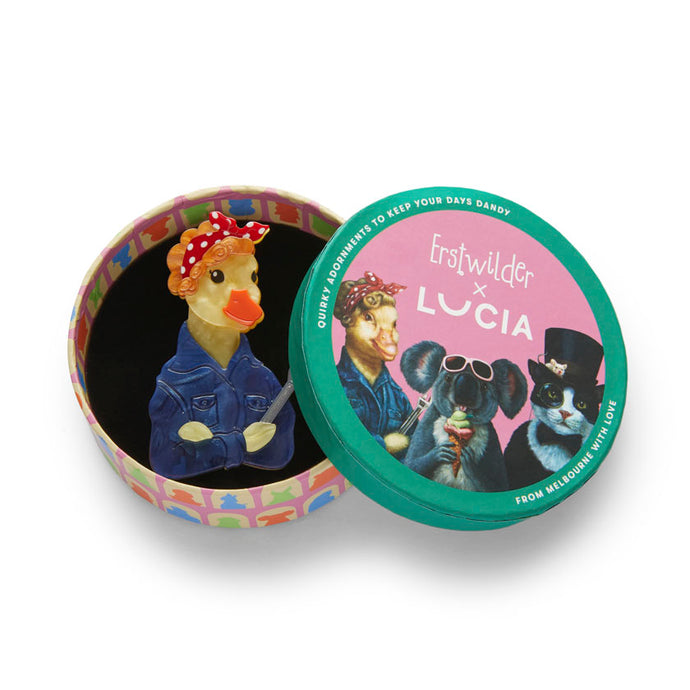 The Diligent Duck Brooch - Erstwilder x Lucia Heffernan