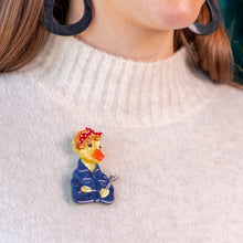 Load image into Gallery viewer, The Diligent Duck Brooch - Erstwilder x Lucia Heffernan