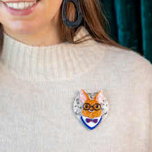 Load image into Gallery viewer, The Brightest Bunny Brooch - Erstwilder x Lucia Heffernan
