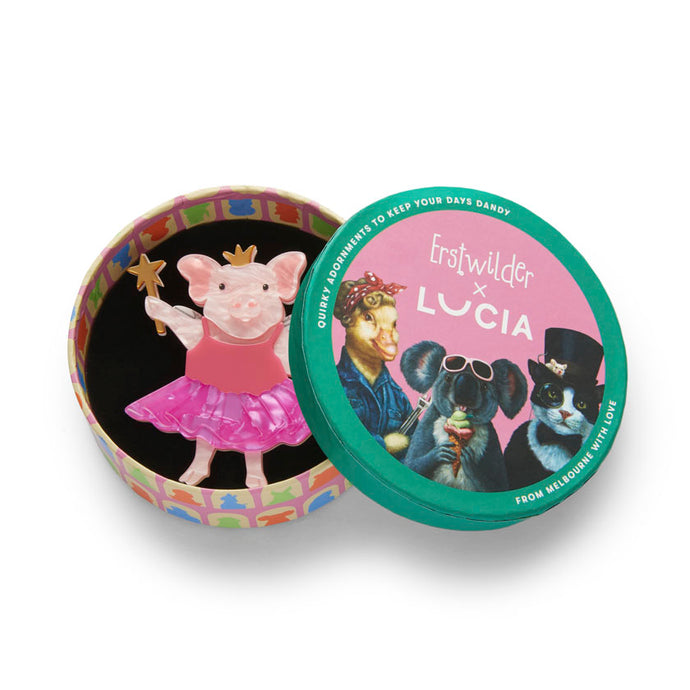 The Pixie Piglet Brooch - Erstwilder x Lucia Heffernan