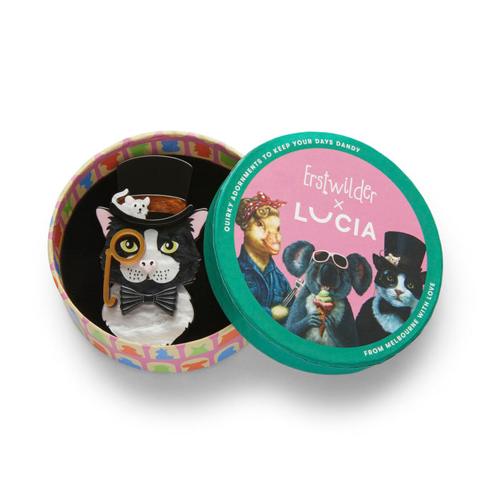 The Posh Pussycat Brooch - Erstwilder x Lucia Heffernan