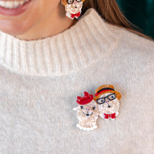 Load image into Gallery viewer, The Enamoured Alpacas Brooch - Erstwilder x Lucia Heffernan