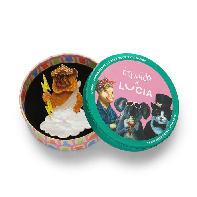 The Pious Pug Brooch - Erstwilder x Lucia Heffernan