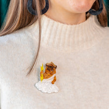 Load image into Gallery viewer, The Pious Pug Brooch - Erstwilder x Lucia Heffernan