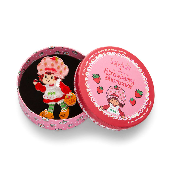 Strawberry Strolling Brooch - Erstwilder x Strawberry Shortcake