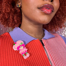 Load image into Gallery viewer, Raspberry Tart Brooch - Erstwilder x Strawberry Shortcake