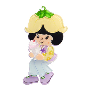 Almond Tea Brooch - Erstwilder x Strawberry Shortcake