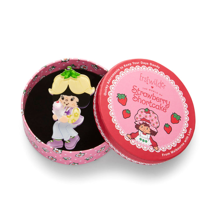 Almond Tea Brooch - Erstwilder x Strawberry Shortcake