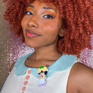 Almond Tea Brooch - Erstwilder x Strawberry Shortcake