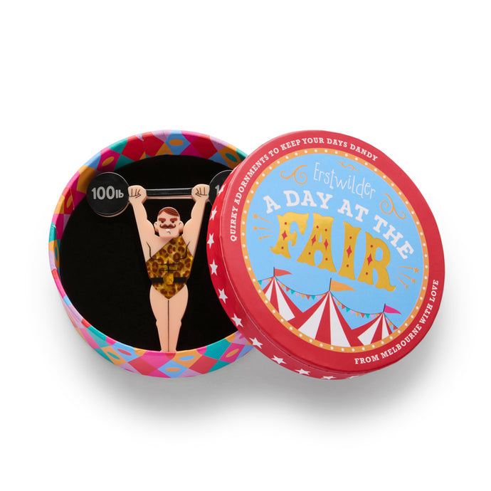 World’s Strongest Man Brooch - Erstwilder A Day At The Fair