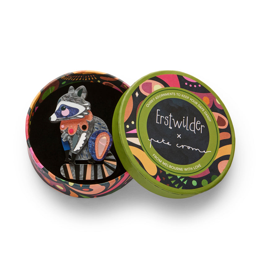 The Resourceful Raccoon Brooch - Erstwilder x Pete Cromer North America