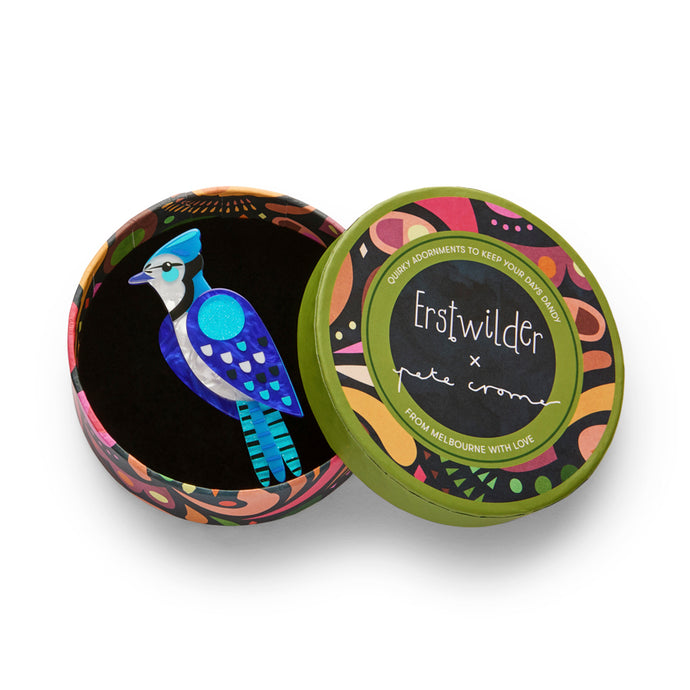 The Boisterous Blue Jay Brooch - Erstwilder x Pete Cromer North America