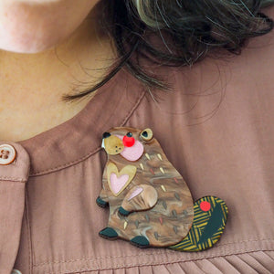 The Busy Beaver Brooch - Erstwilder x Pete Cromer North America