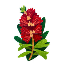 Load image into Gallery viewer, Crimson Bottlebrush Brooch - Erstwilder Australiana 2025