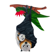 Load image into Gallery viewer, Frankie &amp; Finn Flying Foxes Brooch - Erstwilder Australiana 2025