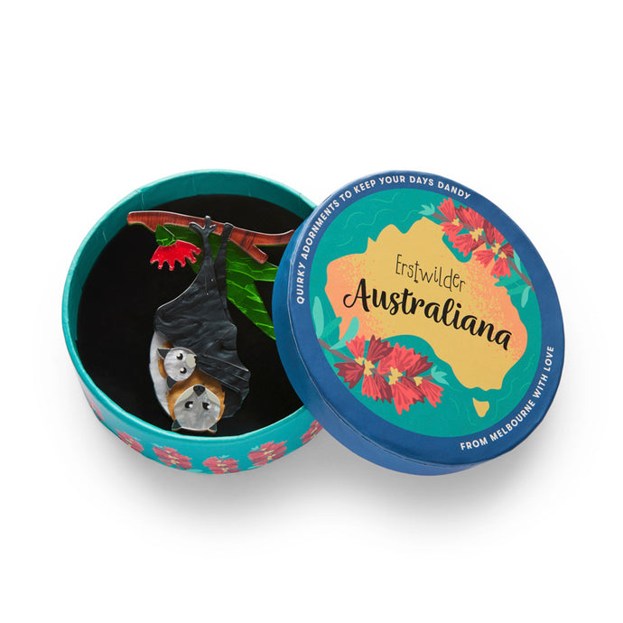 Frankie & Finn Flying Foxes Brooch - Erstwilder Australiana 2025
