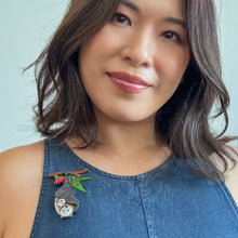 Load image into Gallery viewer, Frankie &amp; Finn Flying Foxes Brooch - Erstwilder Australiana 2025