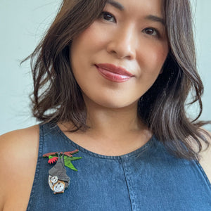 Frankie & Finn Flying Foxes Brooch - Erstwilder Australiana 2025