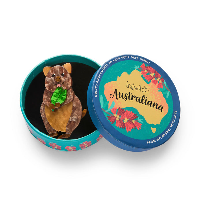 Quinn the Quokka Brooch - Erstwilder Australiana 2025