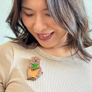 Quinn the Quokka Brooch - Erstwilder Australiana 2025