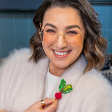 Load image into Gallery viewer, Beet the Odds Brooch - Erstwilder In Praise Of Veg
