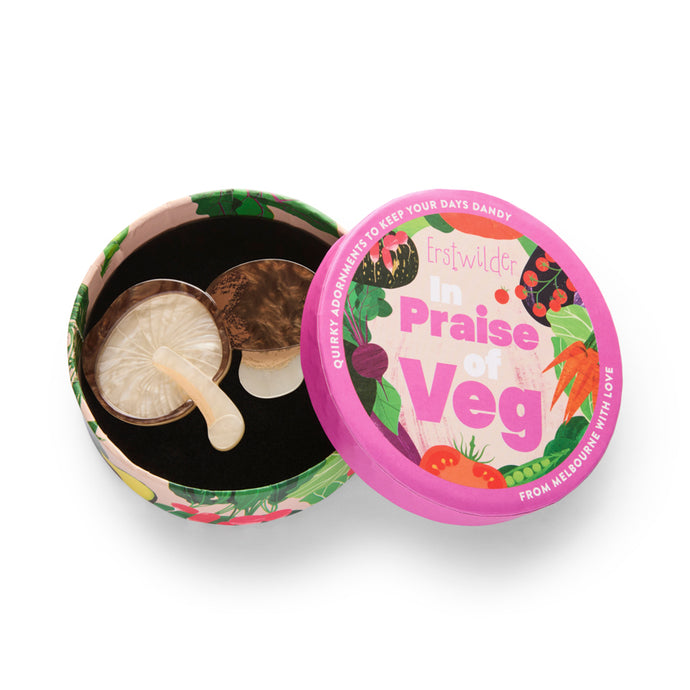 Mighty Mushie Brooch - Erstwilder In Praise Of Veg
