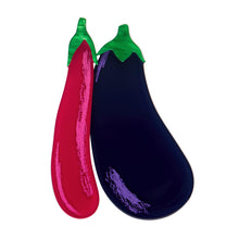 Load image into Gallery viewer, Eggplant Envy Brooch - Erstwilder In Praise Of Veg