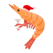 Load image into Gallery viewer, Pascal the Prawn Brooch - Erstwilder Merry Menagerie