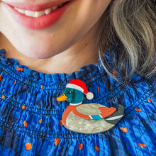 Load image into Gallery viewer, Daphne the Duck Brooch - Erstwilder Merry Menagerie