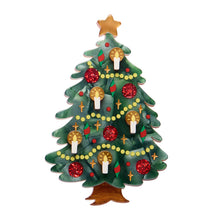 Load image into Gallery viewer, Christmas Tree Centre-Piece Brooch - Erstwilder Merry Menagerie