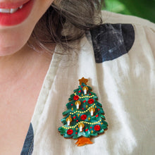 Load image into Gallery viewer, Christmas Tree Centre-Piece Brooch - Erstwilder Merry Menagerie