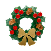 Load image into Gallery viewer, Forest Wreath Brooch - Erstwilder Merry Menagerie