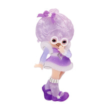 Load image into Gallery viewer, Shy Violet Brooch - Erstwilder x Rainbow Brite