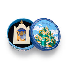 Load image into Gallery viewer, Aegean Feline Brooch - Erstwilder A Greek Odyssey
