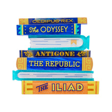 Load image into Gallery viewer, Words of the Wise Brooch - Erstwilder A Greek Odyssey