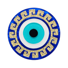 Load image into Gallery viewer, Evil Eye Amulet Brooch - Erstwilder A Greek Odyssey