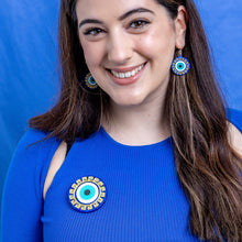 Load image into Gallery viewer, Evil Eye Amulet Brooch - Erstwilder A Greek Odyssey