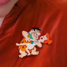 Load image into Gallery viewer, Fred and Wilma Brooch - Erstwilder x Hanna Barbera