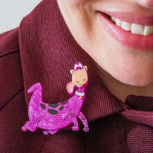 Load image into Gallery viewer, Dino Flintstone Brooch - Erstwilder x Hanna Barbera