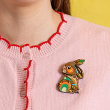 Load image into Gallery viewer, Milo the Bunny Brooch - Erstwilder x Pete Cromer Easter