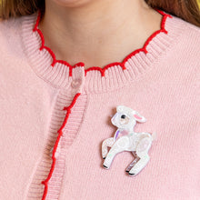 Load image into Gallery viewer, Lottie the Lamb Brooch - Erstwilder x Pete Cromer Easter
