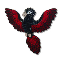 Load image into Gallery viewer, Kurri Kurri Marrpu (Red-Tailed Black Cockatoo) Brooch - Erstwilder x Brooke Sutton