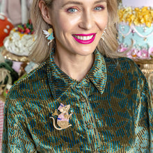 Load image into Gallery viewer, Clockwork Mouse Brooch - Erstwilder x The Magic Faraway Tree