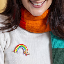 Load image into Gallery viewer, Rainbow Ruff Brooch - Erstwilder 15th Birthday Fan Favourites