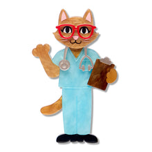 Load image into Gallery viewer, Whiskers M.D. Brooch - Erstwilder Wild at Work