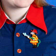 Load image into Gallery viewer, Fire Chief Spot Brooch - Erstwilder Wild at Work