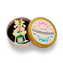 Load image into Gallery viewer, Raise a Glass Brooch - Erstwilder Celebrations